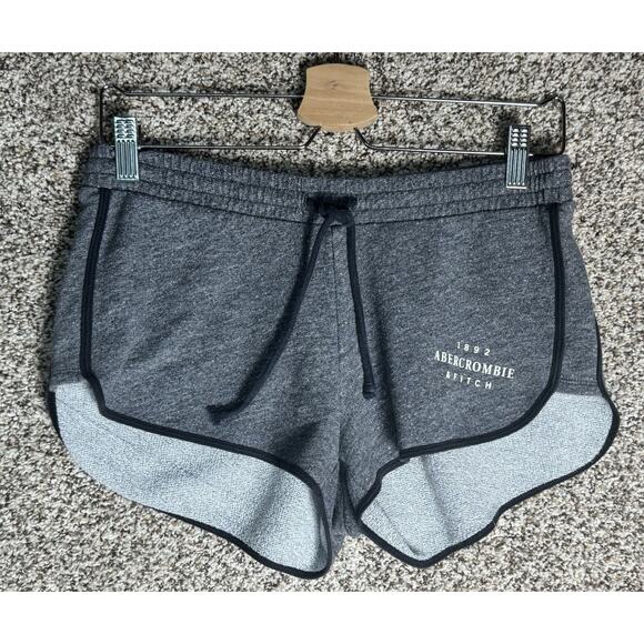 Abercrombie & Fitch Y2K Sporty Sweat Micro Booty Mini Shorts Gym Lounge Sz S - Picture 2 of 7